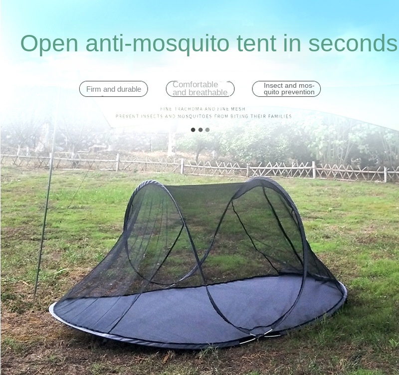 Cheap Goat Tents Outdoor Camping Anti mosquito Ultralight  Tent Fully Automatic Free to build Anti mosquito Anti insect Breathable Mesh Tent   